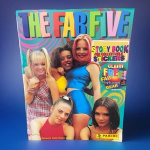 Spice Girls THE FAB FIVE 1997 Panini Collectable Sticker Book Magazine RARE - Picture 1 of 10