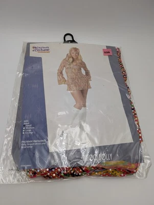 California Costumes Womens 70s Disco Dolly Costume Adult Small Dress & Head Wrap - Image 1 of 3