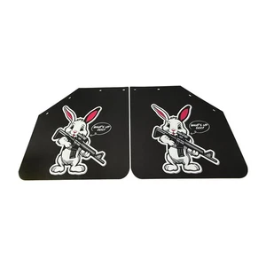 Par de guardabarros en ángulo para remolque semirremolque 24"x24" polímero de alta resistencia de 1/8" - Imagen 1 de 7