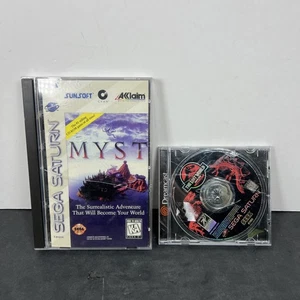 Sega Saturn Myst And Jurassic Park Lot Of Both Games Tested Working 1994 - Picture 1 of 7