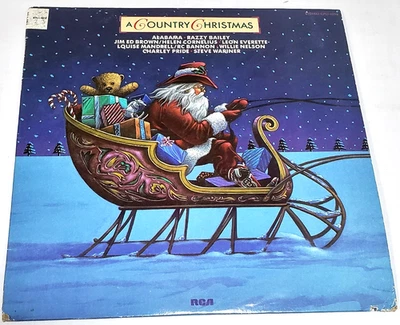 A COUNTRY CHRISTMAS  CPL1-4396 Alabama Willie Nelson C.Pride Vinyl LP - Image 1 of 2