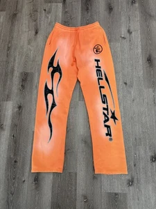 XL - Hellstar "Fire Orange" Flare Bottom Jogginghose Orange Dye - Bild 1 von 4