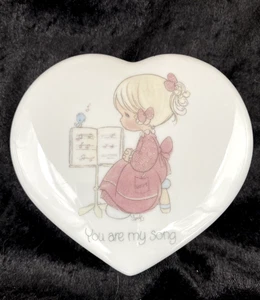 Vintage Enesco Precious Moments "You Are My Song" Heart-Shaped Trinket Box, 1984 - Picture 1 of 10