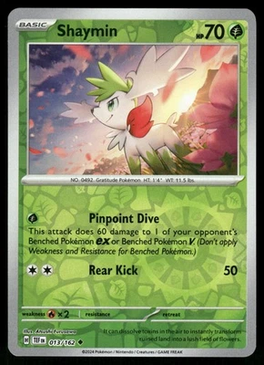 Shaymin 013/162 TEF SV05: Temporal Forces Reverse Holo NM - Image 1 of 2