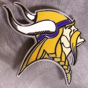 NFL Pewter Belt Buckle Minesota Vikings NEW Logo - Picture 1 of 1
