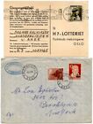 Norway 1945 Local Card & 1950 Cover to USA w/Different Semi-Postal Stamp