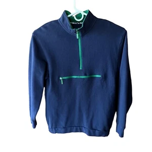 Suéter Orvis 1/4 Cremallera Ultimate Travel Gear Para Hombres Mediano Azul Verde Borde De Colección - Imagen 1 de 10