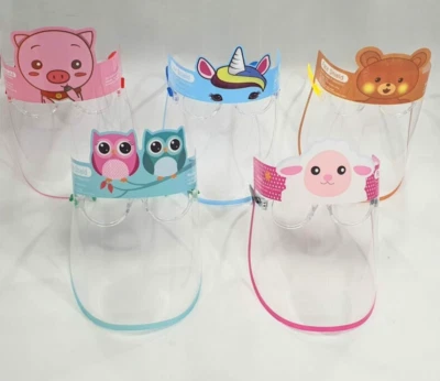 8 pcs Protective Kids Face Shields with Glasses frame Protection Back to School - Image 1 of 4