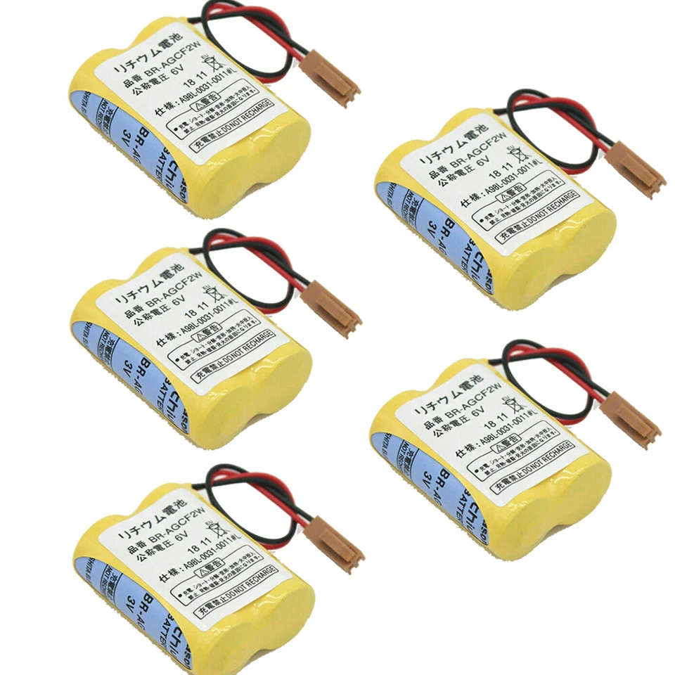 5pcs BR-AGCF2W 6V for Panasonic Battery for Fanuc A98L-0031-0011#L PLC Cell New - Image 1 of 4