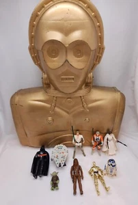 Vintage Kenner Star Wars C-3PO Carrying Case w/9 Action Figures, Vint - Picture 1 of 24