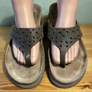 Mephisto women’s leather thong flip glop sandal cork brown NICE! EU40, US9.5 - Picture 1 of 8