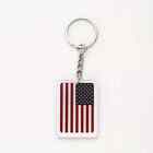 AMERICAN FLAG ACRYLIC KEYCHAIN Patriotic USA July 4th Fourth Key Chain/Keyring