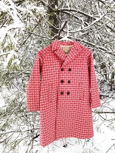 Gucci Kids Double G Classic Jacquard Pattern Hooded Coat Color: Red Size: 8Y - Picture 1 of 11