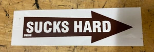 VINTAGE UNION SUCKS HARD OLD SCHOOL SKATEBOARD STICKER - Picture 1 of 3