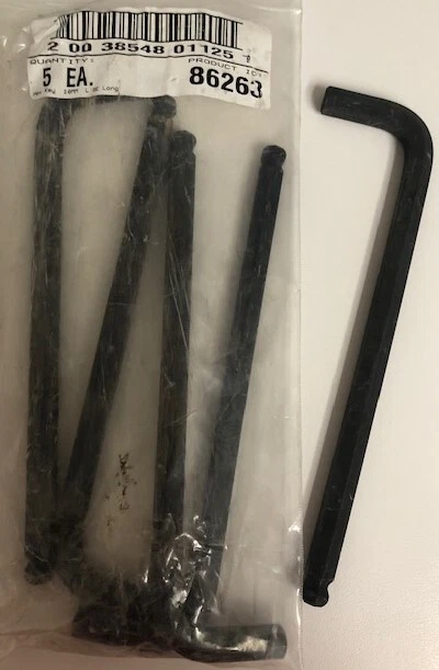 Irwin 10mm x 7-3/4" Ball End Hex Key Wrench 86263 5pcs USA - Image 1 of 1