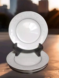 Noritake Elfenbein China 7087 Trudy Platin Rand Dessert/Brot Teller 6,25" 4er Set - Bild 1 von 6