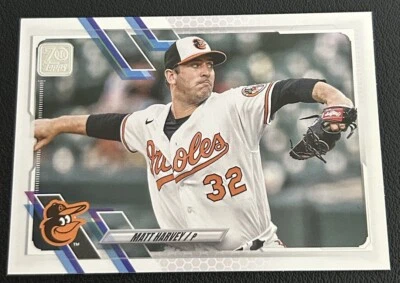 2021 Topps Update Advanced Stats Orioles Baseball Card #US87 Matt Harvey /300 - Image 1 of 3