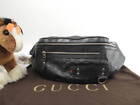 Gucci Crossbody Bag Large GG Sima Leather Black Oblique Shoulder Bag   6