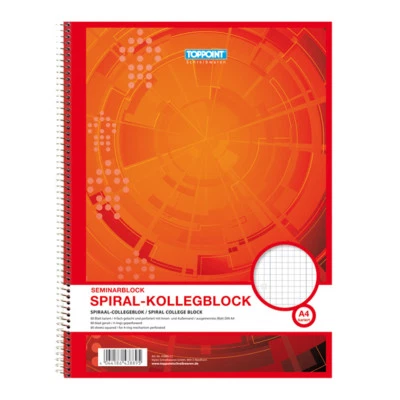 STYLEX SCHREIBWAREN 30x Collegeblock A4 Spirablock Kollegblock kariert