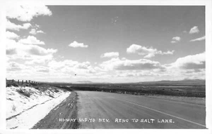 Highway US 40 Reno Nev To Salt Lake Hwy Scene ,NV Vtg 1950's RPPC Postcard - Picture 1 of 2