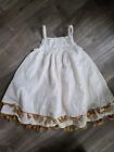 Girls Toddler Size  4 Poppet And Fox Yellow Striped Tassels Dress