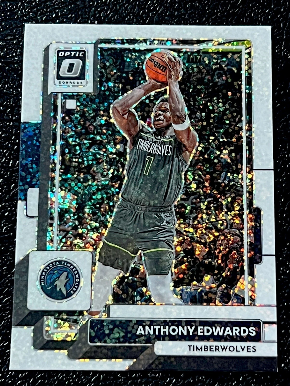 2022-23 Donruss Optic ANTHONY EDWARDS White Sparkle Prizm #45 - Timberwolves