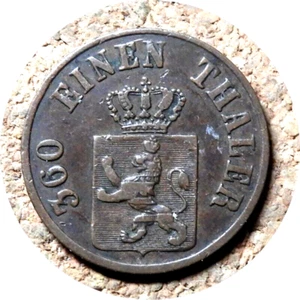elf Germany Electorate of Hesse-Cassel 1 Heller 1866 Lion - Picture 1 of 2