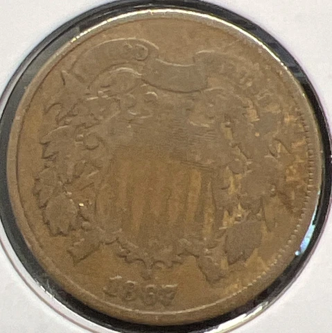 1867 2-CENT PIECE GRADES GOOD #C14146 Cover
