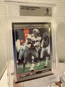 1990 Score Supplemental EMMITT SMITH RC BGS 9 Graded Dallas Cowboys - Picture 1 of 2