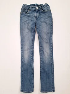 Levis girls blue stretch cotton straight leg jeans elasticized waistband size 10 - Picture 1 of 2