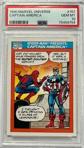 1990 Impel Marvel Universe #157 Spider-Man Presents Captain America PSA 10 - Picture 1 of 2