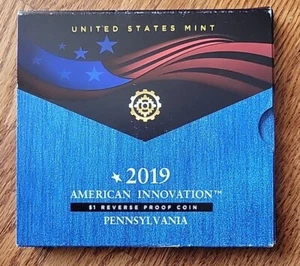 2019 S Reverse Proof GA American Innovation 1 $ Münze in OVP - Bild 1 von 4