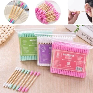 100PCS Baumwolle Tupfer Beauty Zubehör Reinigend Blumen Stick Swab / - Bild 1 von 16