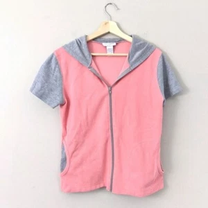 Vintage short sleeved hooded zip up sport savvy tee t-shirt Size Medium 90s - Bild 1 von 6