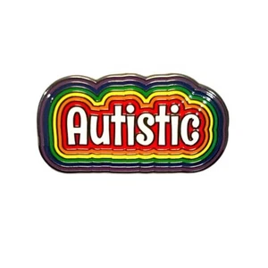 Rainbow Autistic Pride Enamel Pin By Retrophiliac - Picture 1 of 2