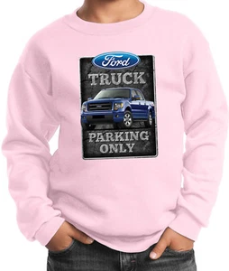 Kids Ford Truck Sweatshirt Parking Sign - Picture 1 of 15