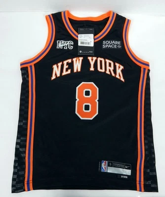 Camiseta deportiva negra Nike S 2021-22 para niños New York Knicks Kemba Walker #8 Swingman Foto 1 de 4