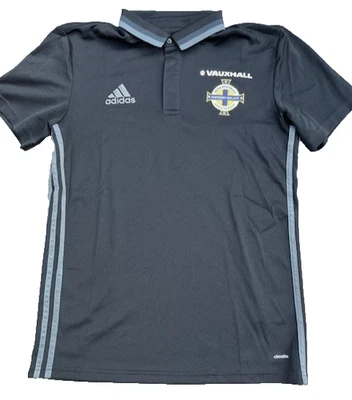 Northern Ireland Polo Shirt IFA Adidas Training Tee AJ6899  M Unworn Black - Image 1 of 4