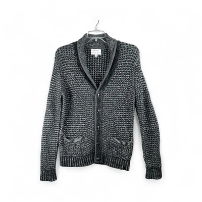 rag & bone Target Women’s M Black White Wool Blend Cardigan Sweater Shawl Collar - Image 1 of 4