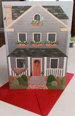 Unused Cozy Embossed Trifold Vintage Greeting Card & Env Grandmother's Birthday  - Image 1 of 4