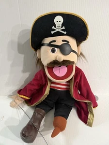 Large 25” - Pirate w/ Peg Leg, ventriloquist, Type Puppets Stuffed Plush Pre Own - Picture 1 of 12