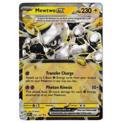 Mewtwo ex Double Rare SV04: Paradox Rift 058/182 NM - Image 1 of 2
