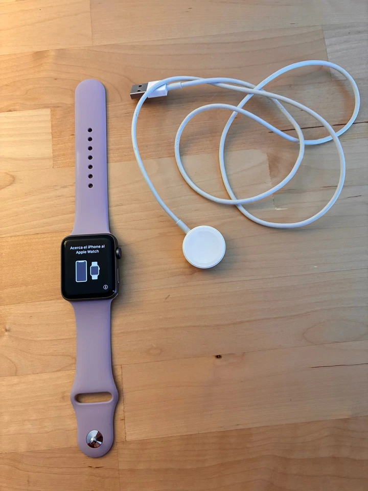Apple Watch Series 2 (38mm) – Good Condition – Lilac Sport Band – Fully Function - Image 1 of 4