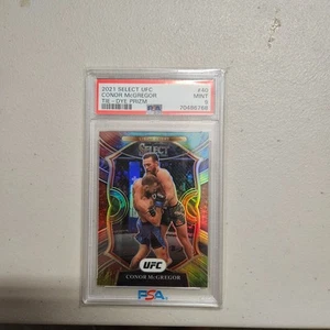 2021 PANINI SELECT UFC CONOR MCGREGOR CONCOURSE TIE DYE PRIZM /25 PSA 9 - Picture 1 of 8