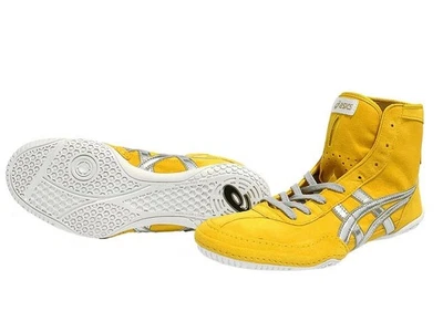 [EN STOCK] Zapatos de lucha Asics de corte alto amarillo/solver/gris... - Imagen 1 de 4