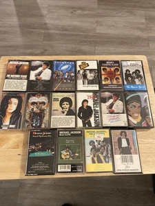 Michael Jackson Jackson 5 Cassette Collection 16 Incl Bad Thriller Etc. Must See - Picture 1 of 9
