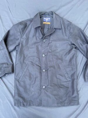 Dockers Jacket Men's medium Black Button-Down Windbreaker Raincoat lightweight u - Image 1 of 4