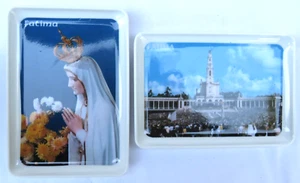 Retro MCM Decora religiöse Fatima/Mutter Maria/Vatikan Kunststoff Tablett/Plakette - Bild 1 von 7