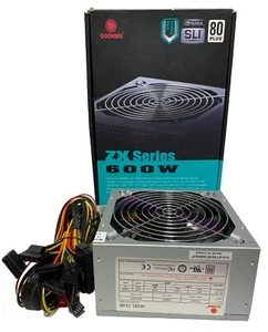 Coolmax ZX Series 600 - 600W 80 Plus ATX12V 2.2/EPS12V 2.91 Power Supply NEW! - Picture 1 of 12