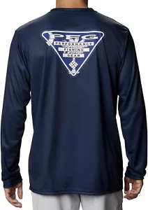 Columbia PFG Terminal Tackle Triangle State Long Sleeve Shirt USA Flag - Men S - Picture 1 of 6